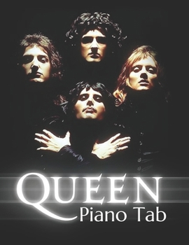 Paperback Queen Piano Tab: With Note Letters & Fingering Numbers Book