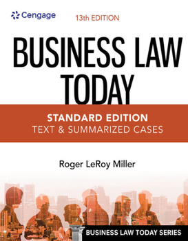 Paperback Business Law Today - Standard Edition: Text & Summarized Cases Book