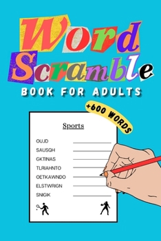 Paperback Word Scramble Book for Adults: Fun and Challenging [Large Print] Book