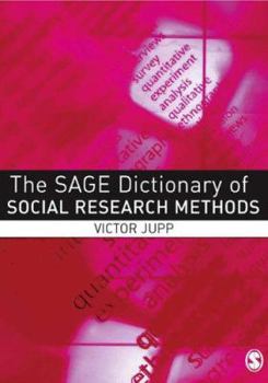 Paperback The Sage Dictionary of Social Research Methods Book