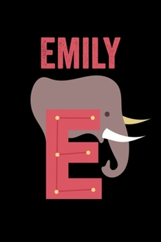 Emily: Journal (Diary, Notebook) Personalized Custom Name Alphabet Elephant Birthday Gift for Girls