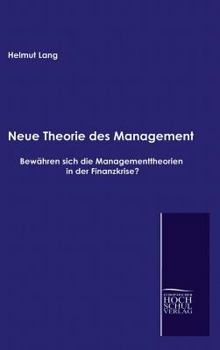 Hardcover Neue Theorie des Management [German] Book