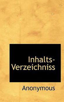 Paperback Inhalts-Verzeichniss Book