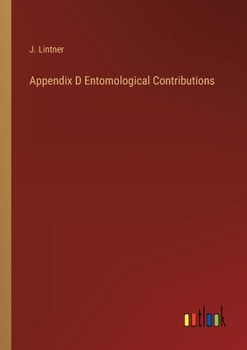 Paperback Appendix D Entomological Contributions Book