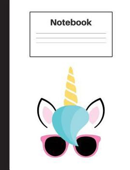 Paperback Notebook: Unicorn Pink Glasses, Dot Grid, Notebook Home Office School Student Teacher Homeschool, 7.4 x 9.7 in, 200 pages for ki Book