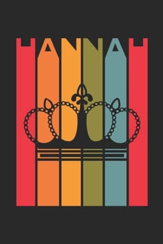 Hannah: Vintage Custom Personalized Lined Name Notebook, Diary, Journal - Retro Birthday, Christmas Gifts for Daughter, Niece, Sister, Mom, Mother: ... Diary, 110 page, Lined, 6x9 (15.2 x 22.9 cm)