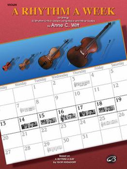 Paperback A Rhythm a Week (Based on a Rhythm a Day by Igor Hudadoff): Violin Book