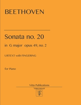Paperback Beethoven Sonata no. 20 in G major: op. 49, no. 2 Book