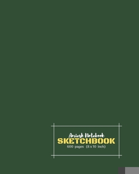 Paperback Amiesk Notebook - Sketch Book - 600 pages (8 x 10 inch) - Matte Cover Book