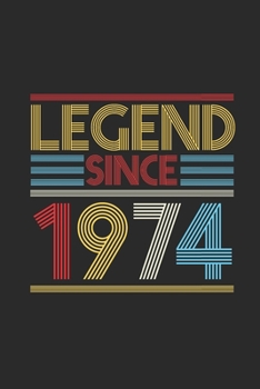 Paperback Legend Since 1974: Graph Paper Notebook (6" x 9" - 120 pages) Birthday Themed Notebook for Daily Journal, Diary, and Gift Book