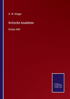 Paperback Kritische Analekten: Erstes Heft [German] Book