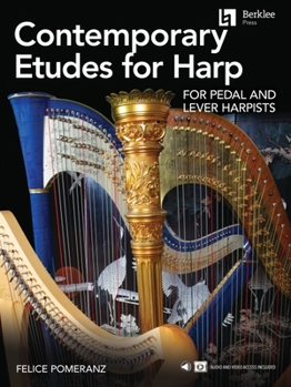 Paperback Contemporary Etudes for Harp for Pedal and Lever Harpists by Felice Pomeranz Book