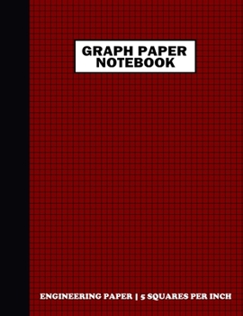 Paperback Graph Paper Notebook. Engineering Paper-5 Squares Per Inch: Grid Notebook/Grid Paper Journal 8.5x11 in. Brown Book