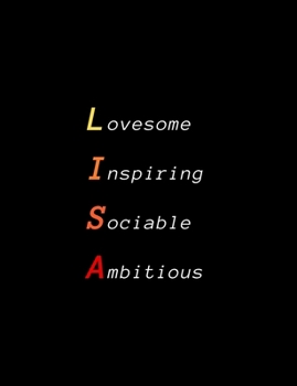 Lisa: Inspiring composition notebook gift for girl, daughter or woman | Name personalised present | Elegant wide ruled paper | Standard size perfect for school, college or university