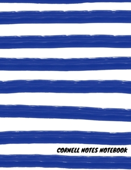 Cornell Notes Notebook: Blue Striped Watercolor Cornell Notebook - Note Taking System and Method - College Ruled Notetaking Journal for Middle School, High School and University Students