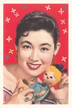 Paperback Vintage Journal Japanese Woman Holding Doll Book