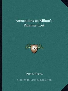 Paperback Annotations on Milton's Paradise Lost Book