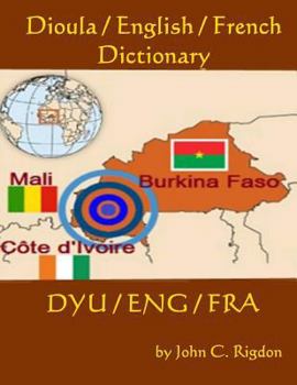 Paperback Dioula / English / French Dictionary Book