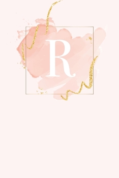 Paperback R: 110 Sketchbook Pages (6 x 9) - Light Pink Monogram Sketch and Doodle Notebook with a Simple Modern Watercolor Emblem - Book