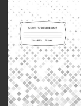 Paperback Graph Paper Notebook: Grid Paper Notebook, Quad Ruled, Graphing Paper Book, Geometric Grey Squares Book