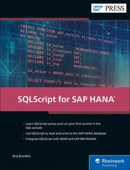 Hardcover Sqlscript for SAP Hana Book