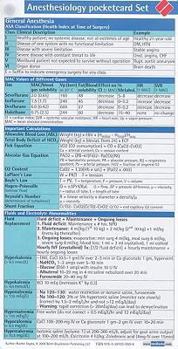 Anesthesiology pocketcard Set