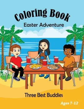 Paperback Coloring Book: Three Best Buddies Book