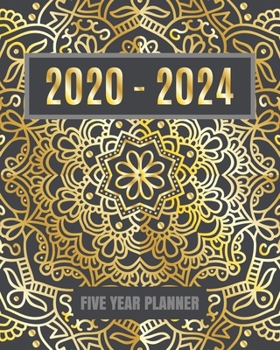 2020-2024 Five Year Planner: 60 Month Yearly Planner Monthly Calendar View with Phone Book & Password Journal (Monthly Schedule Organizers)