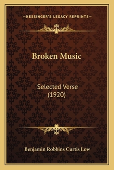 Paperback Broken Music: Selected Verse (1920) Book