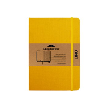 Hardcover Moustachine Classic Linen Large Sunflower Yellow Squared Hardcover Book