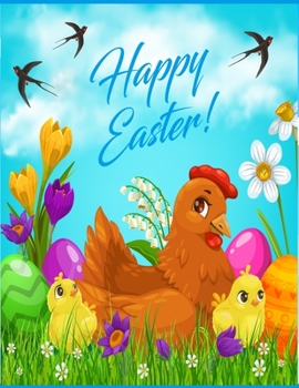 Paperback Happy Easter: Happy Easter coloring book for kids ages 2-5 Book