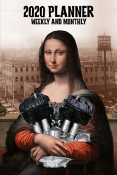 2020 Planner Weekly and Monthly: Harley Davidson Flathead V-Twin Motorcycle Engine Retro Mona Lisa  (Jan 1, 2020 to Dec 31, 2020)
