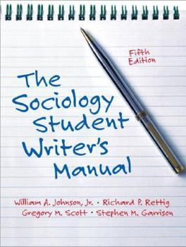 Paperback The Sociology Student Writer's Manual Book