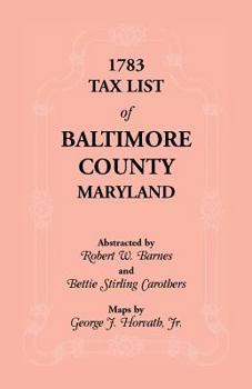 Paperback 1783 Tax List of Baltimore County Book