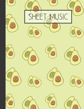 Sheet Music: Avocado Blank Sheet Music Book 120 Pages (8.5x11)