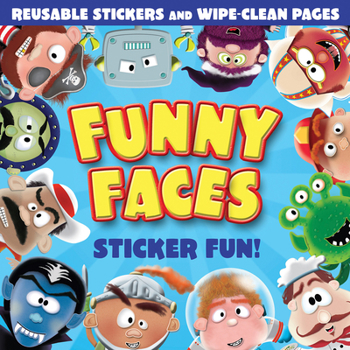 Paperback Funny Faces Sticker Fun! (Blue) Book