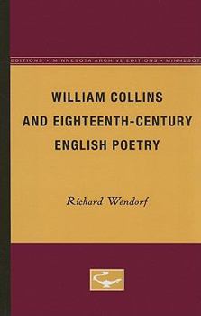 Paperback William Collins and Eighteenth-Century English Poetry Book