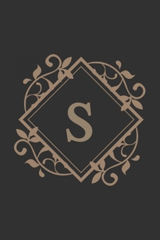 S: monogram initial Letter S - Personalized Initial Monogram Letter S  College Ruled Notebook - 6 x 9 inch Pocket Size: Cute Alphabet Vintage ...