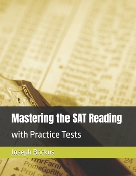 Paperback Mastering the SAT Reading: with Practice Tests Book
