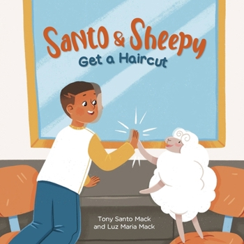 Paperback Santo & Sheepy Get a Haircut (Santo & Sheepy Series) [Large Print] Book