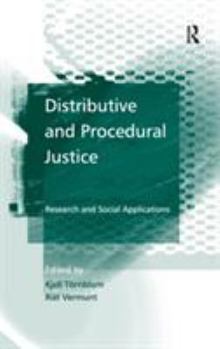 Hardcover Distributive and Procedural Justice: Research and Social Applications Book