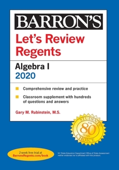 Paperback Let's Review Regents: Algebra I 2020 Book