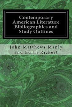 Paperback Contemporary American Literature Bibliographies and Study Outlines Book