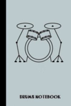 drums notebook: small lined Drum Notebook / Travel Journal to write in (6'' x 9'') 120 pages