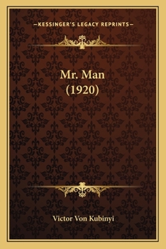 Paperback Mr. Man (1920) Book
