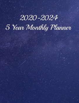 Paperback 2020-2024 5 Year Monthly Planner: 8.5 X 11 60 Month Agenda Planner Book