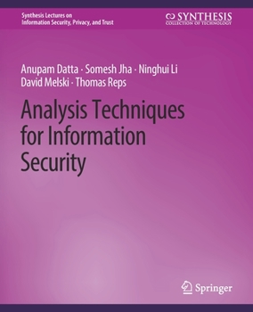 Paperback Analysis Techniques for Information Security Book