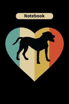 Notebook : PIT BULL Dog Lover Gift for Dog Owners Diary - Blank Date & Blank Lined Notebook Journal - 6x9 Inch 120 Pages White Paper