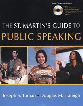 Paperback St. Martin's Guide to Public Speaking [With CDROM] Book