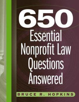Paperback 650 Essential Nonprofit Law Questions Answered Book